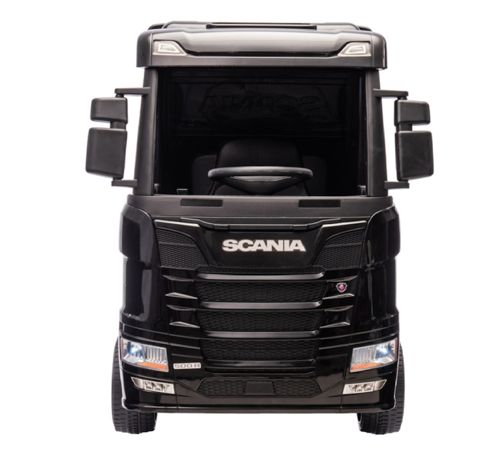 Scania 500 R | kinder vrachtwagen 12V 4WD zwart