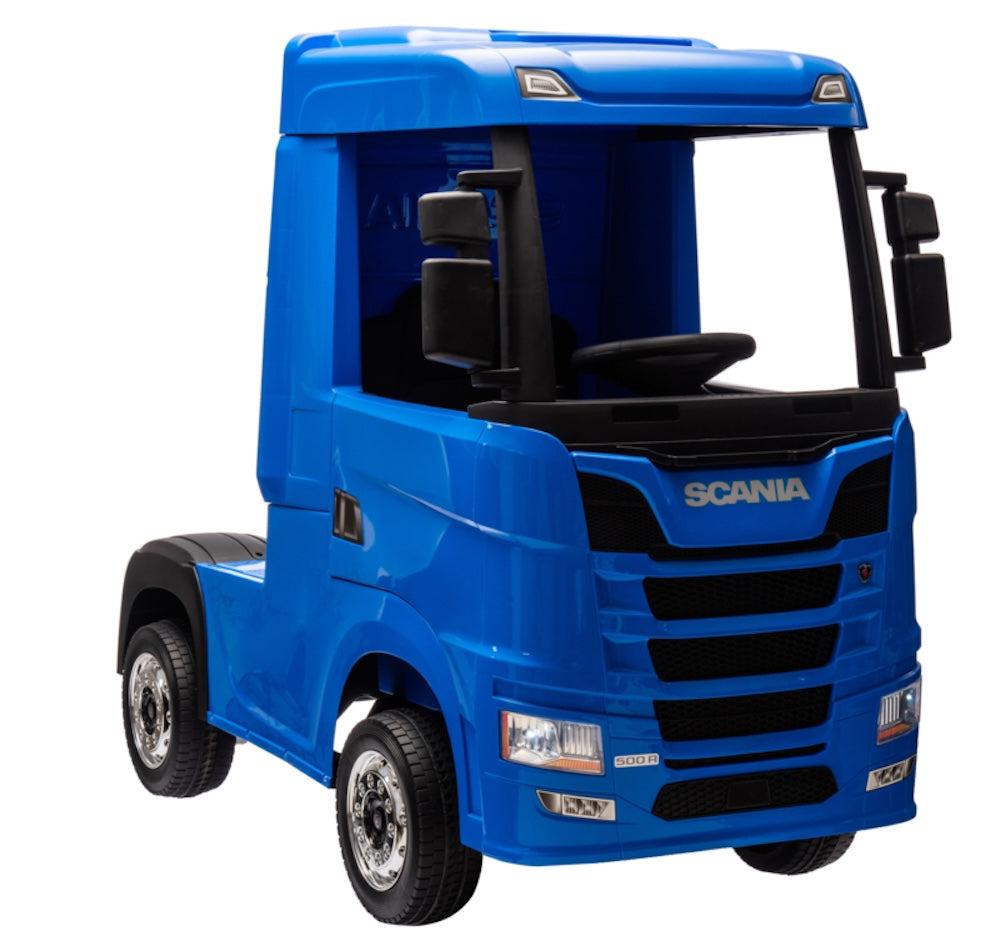 Scania 500 R | kinder vrachtwagen 12V 4WD blauw