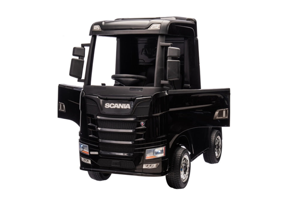 Scania 500 R | kinder vrachtwagen 12V 4WD zwart