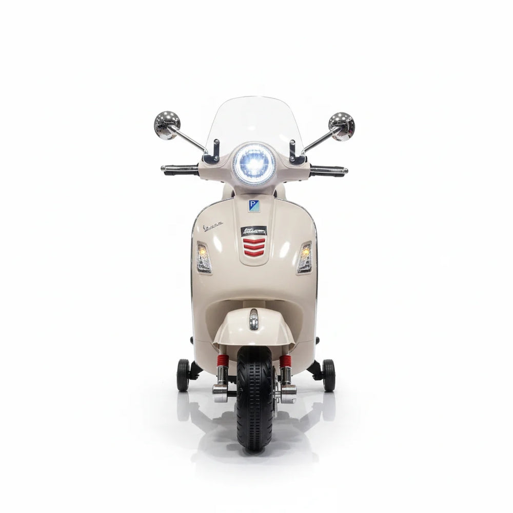 Vespa GTS | Kinderscooter 12V met koffer/windscherm wit