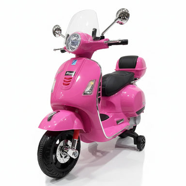 Vespa GTS | Kinderscooter 12V met koffer en windscherm roze