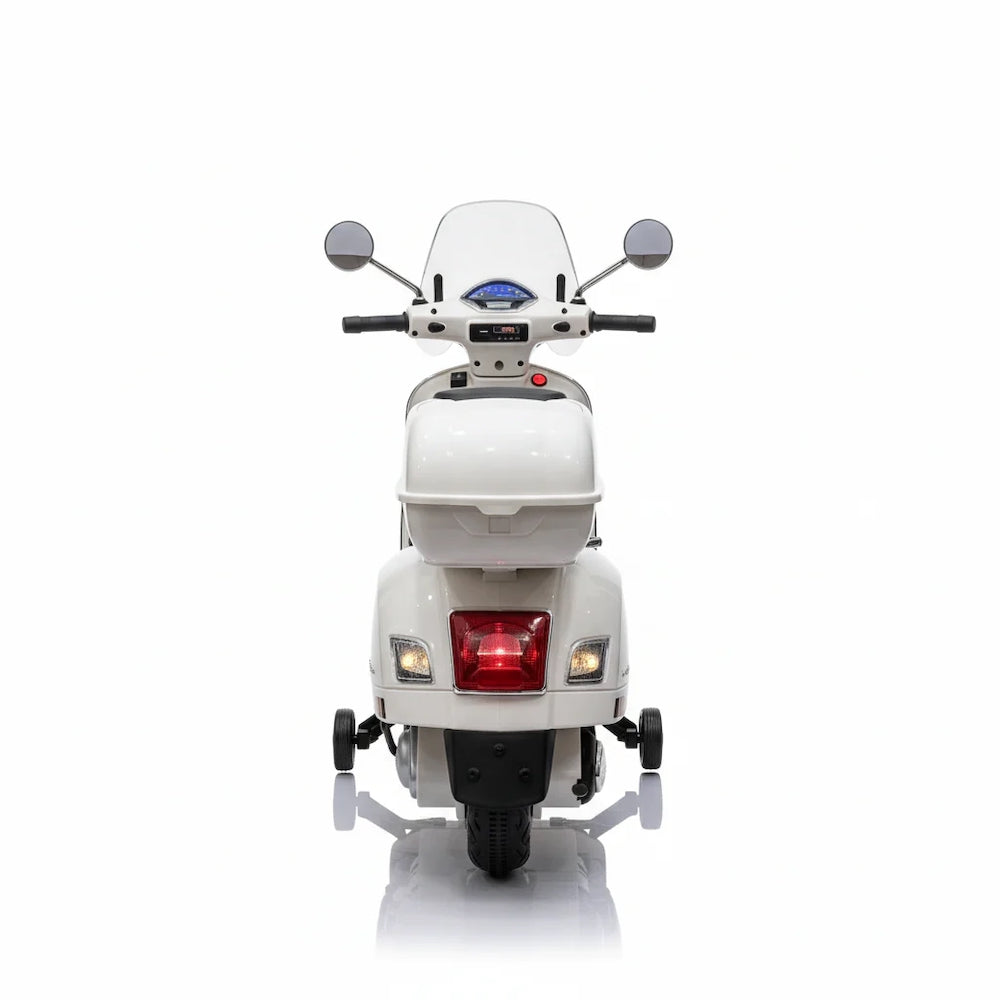 Vespa GTS | Kinderscooter 12V met koffer/windscherm wit