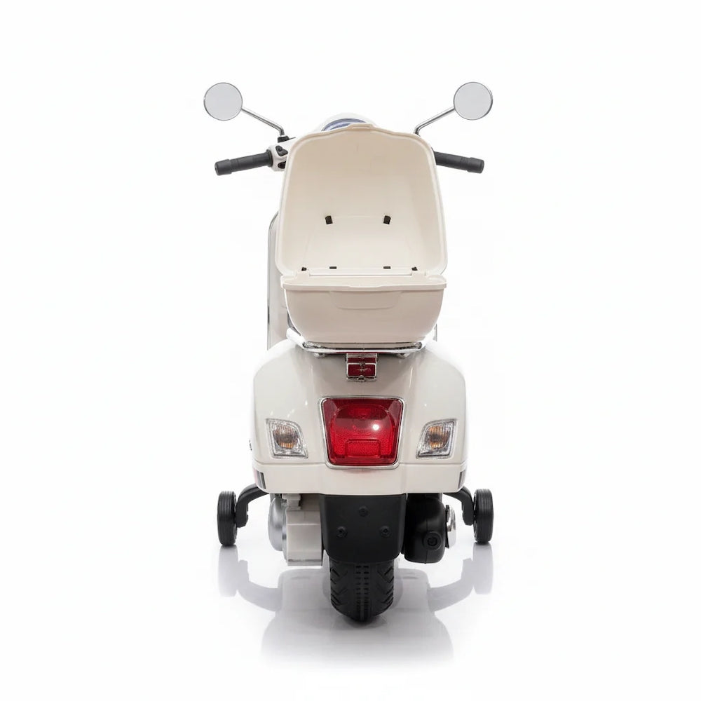Vespa GTS | Kinderscooter 12V met koffer/windscherm wit