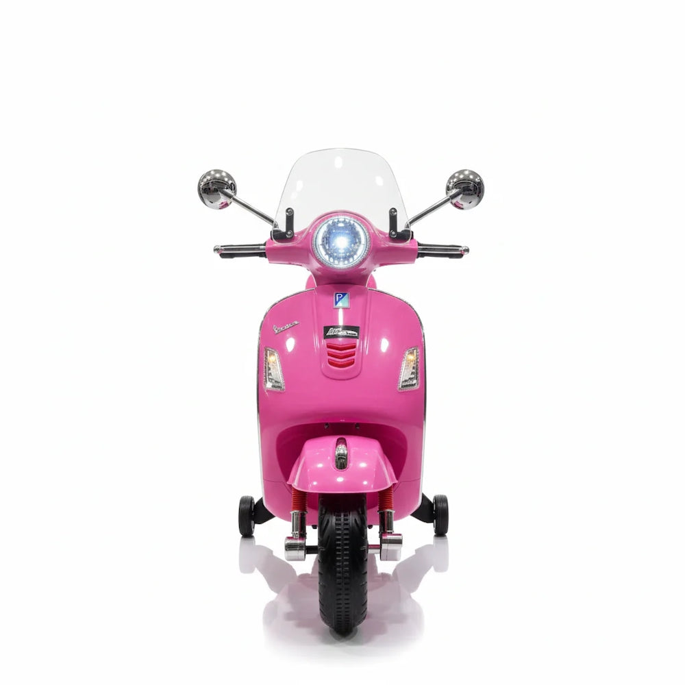 Vespa GTS | Kinderscooter 12V met koffer en windscherm roze