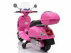 Vespa GTS elektrische Kinderscooter 12V met koffer en windscherm roze
