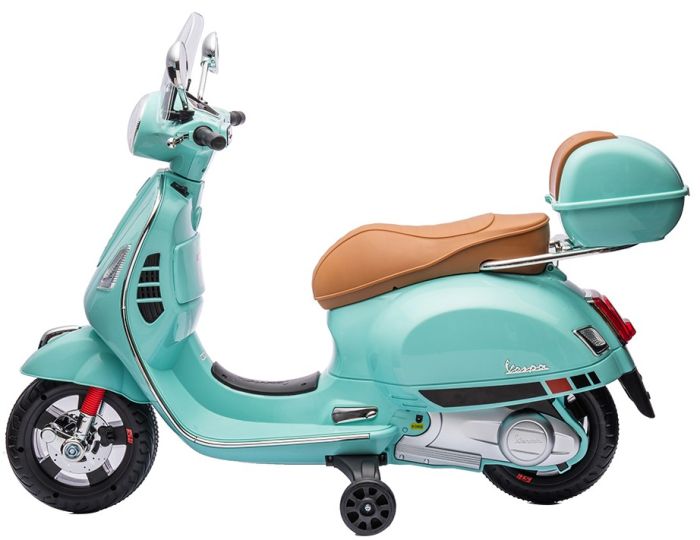 Vespa kinderscooter 12V GTS + koffer Luxe groen