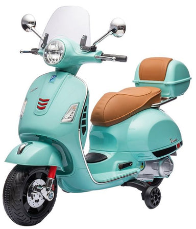 Vespa kinderscooter 12V GTS + koffer Luxe groen