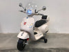 Vespa kinderscooter elektrisch GTS met koffer en windscherm 12 volt wit - RideCars