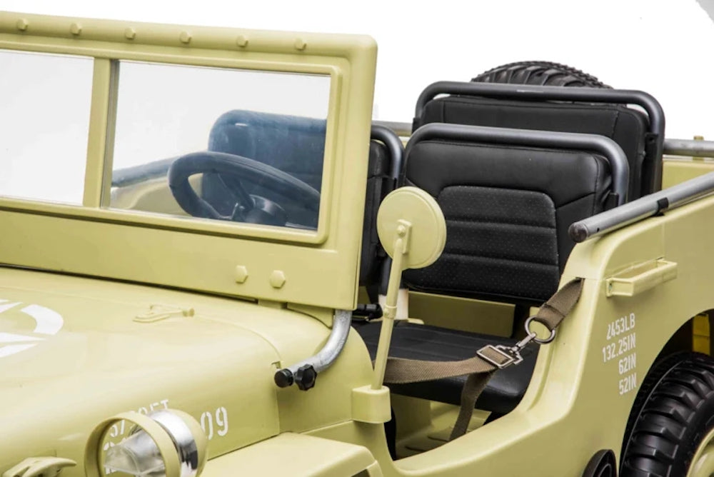 Willy legerjeep | Kinderjeep 24V 3 zitter kinderauto 4WD Desert Fox