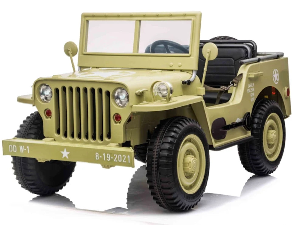 Willy legerjeep | Kinderjeep 24V 3 zitter kinderauto 4WD Desert Fox