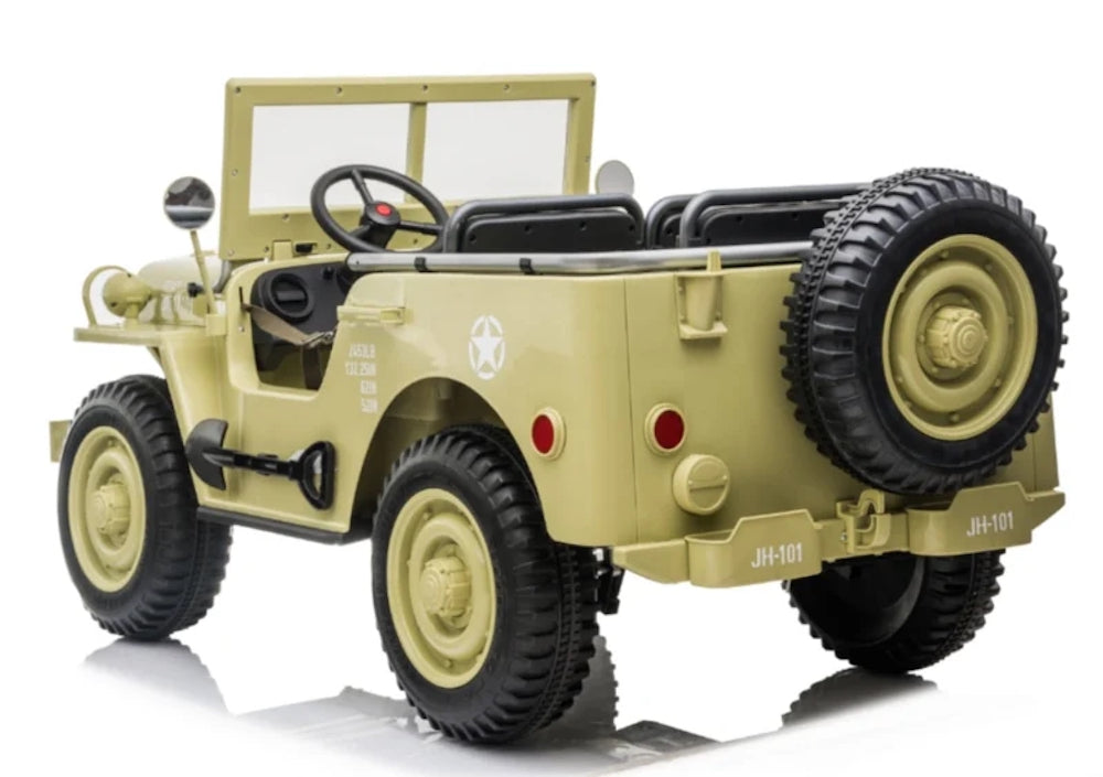 Willy legerjeep | Kinderjeep 24V 3 zitter kinderauto 4WD Desert Fox