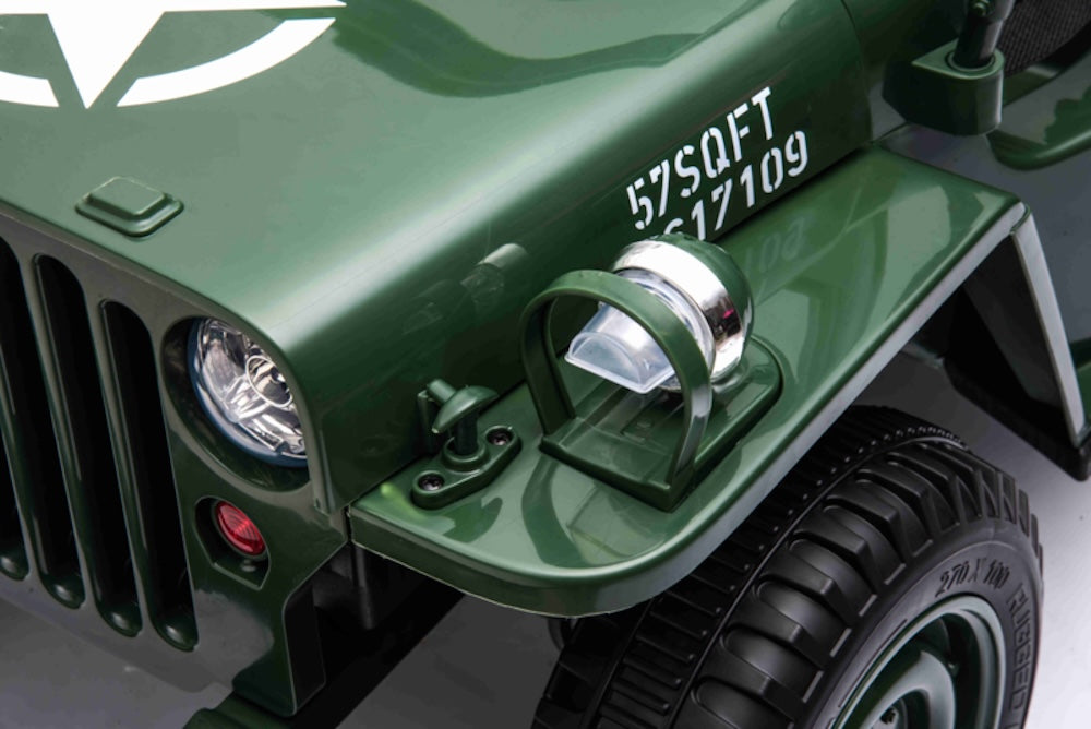 Willy legerjeep | elektrische kinderauto 12V 4WD 1 persoons groen