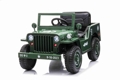 Willy legerjeep | elektrische kinderauto 12V 4WD 1 persoons groen