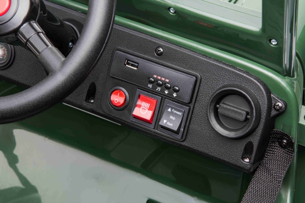 Willy legerjeep | elektrische kinderauto 12V 4WD 1 persoons groen