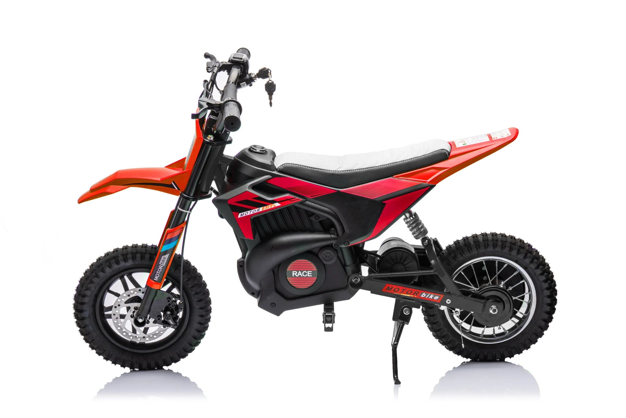 Elektrische kinder crossmotor X-Bike 24 volt blauw