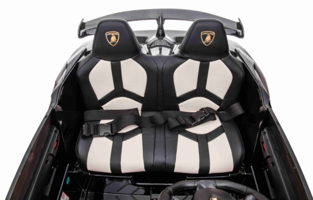 Lamborghini Aventador SVJ 24V elektrische kinderauto wit - twee persoons