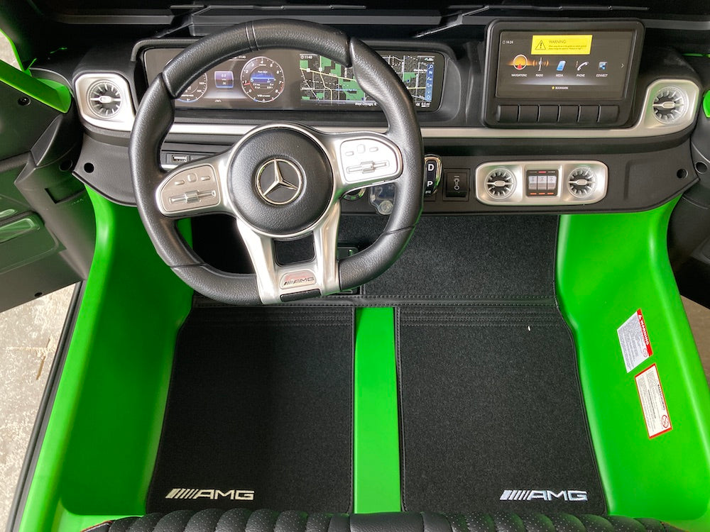 Mercedes G63 AMG kinderauto 4x4 24 volt XL versie mat groen