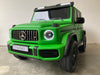 Elektrische kinderauto Mercedes G63 AMG 4x4 24 volt XL versie mat groen