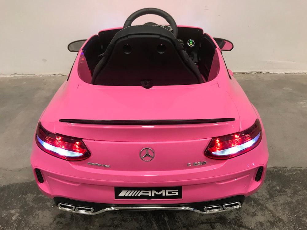 Elektrische auto kind Mercedes C63 roze 12 volt (4553332129927)
