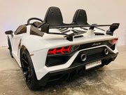 accu auto kind Lamborghini Aventador 24 volt wit drift twee persoons 