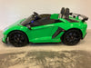 Elektrische auto kind Lamborghini Aventador groen twee persoons (6719665045662)