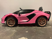 Lamborghini Sian kinderauto 12 volt roze MP4 (6805781020830)
