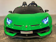 Elektrische kinderauto Lamborghini Aventador groen twee persoons (6719665045662)