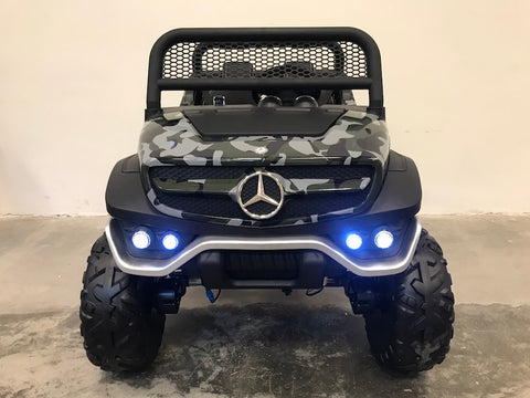 Elektrische kinderauto Mercedes Unimog camouflage kleur 4wd (4788941160583)