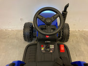 tractor voor kind met aanhanger 12 volt blauw (5505589149854)