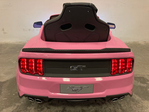Ford Mustang accu kinderauto roze