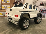 kinderauto  Mercedes G650 maybach twee persoons wit (6057484386462)