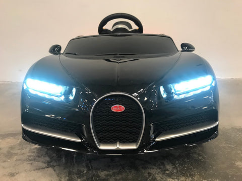 Elektrische auto kind Bugatti Chiron 12 volt zwart (5267155714206)