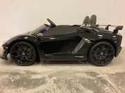 Lamborghini Aventador accu kinderauto zwart twee persoons