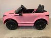 Range Rover Evoque elektrische kinderauto roze