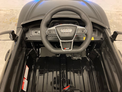 Elektrische kinderauto Audi E-tron GT zwart