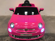 Elektrische auto kind Fiat 500 roze 12 volt (4668446867591)