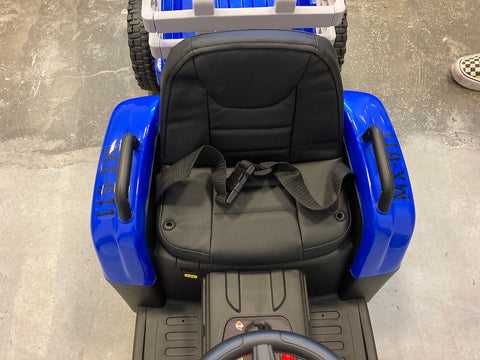 elektrische tractor voor kind met aanhanger 12 volt blauw (5505589149854)