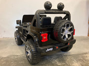 Kinderauto Jeep Wrangler 4x4 12 volt accu zwart metallic (5566271193246)